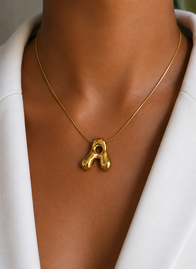 Custom Bubble Letter Necklace
