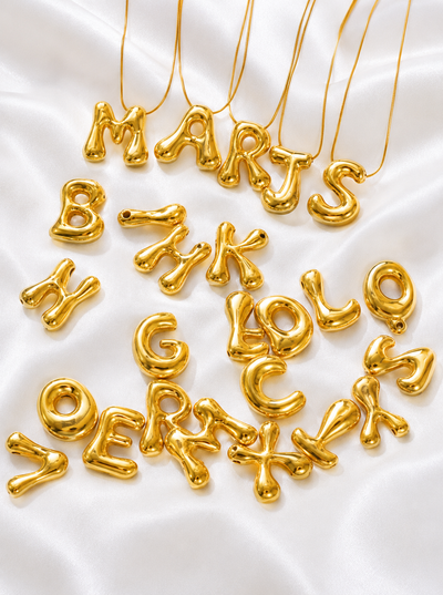 Custom Bubble Letter Necklace