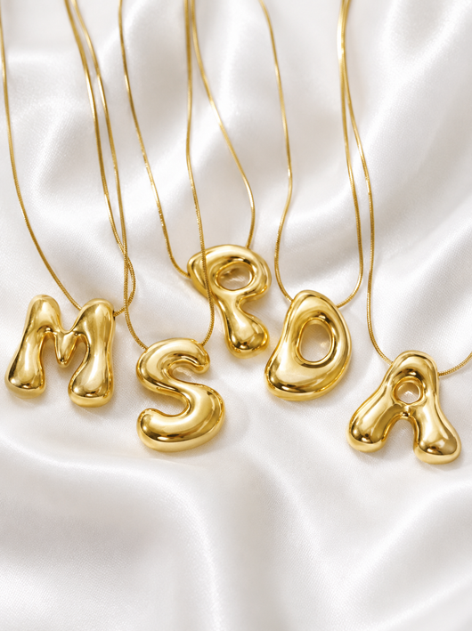 Custom Bubble Letter Necklace
