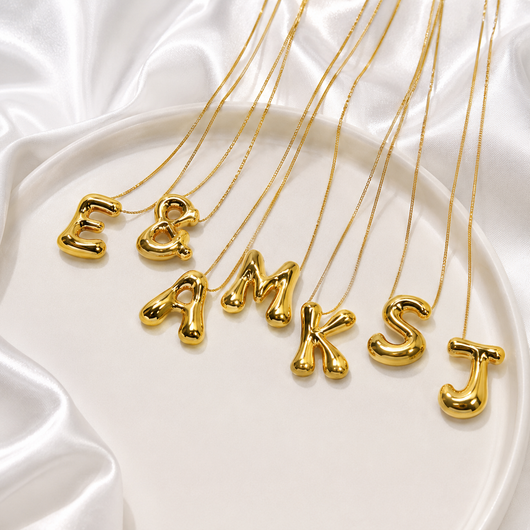 Custom Bubble Letter Necklace