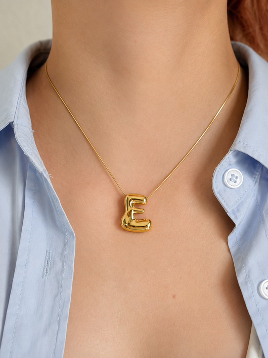 Custom Bubble Letter Necklace
