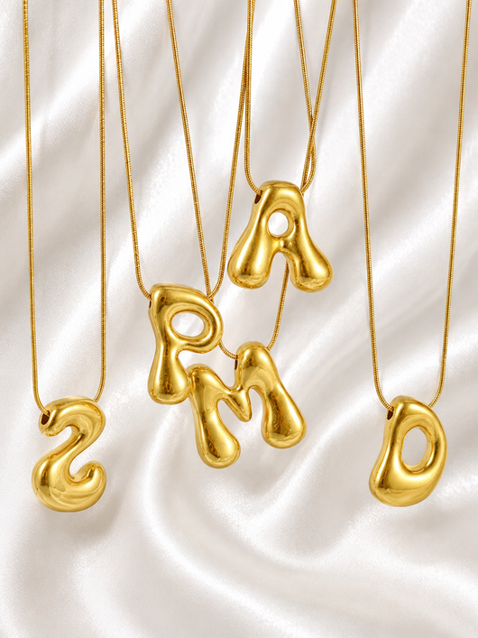 Custom Bubble Letter Necklace